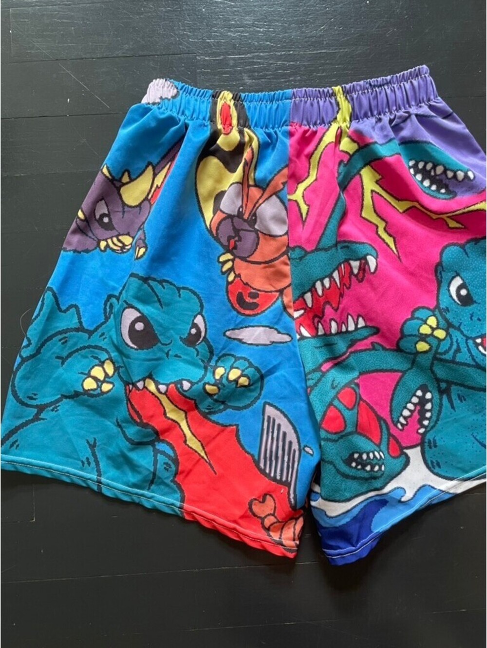 Dinosaur Print Athletic Shorts Size Small Y2K - Picture 6 of 6